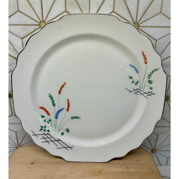 WS George Plates| Asian Style, Multicolor Reeds, Silver Trim | S8678H |‎ 1 of 8 - Picture 3 of 4